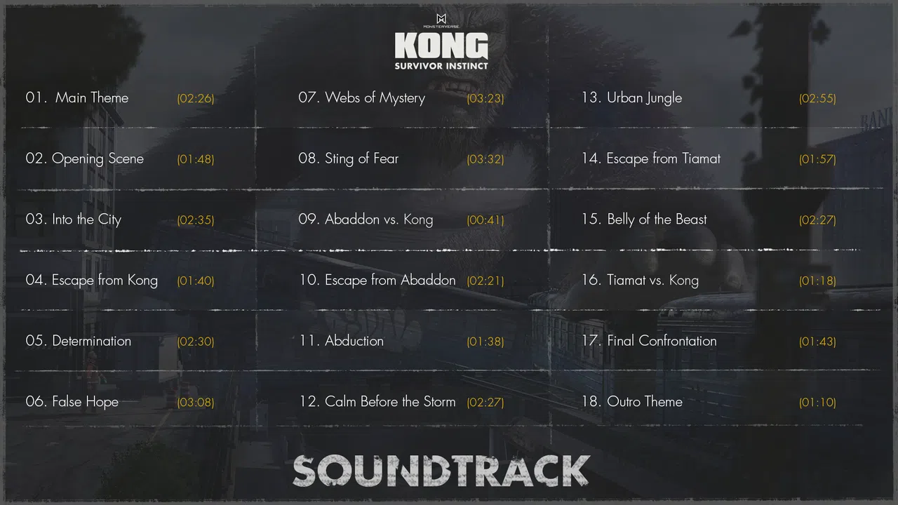 Kong: Survivor Instinct Soundtrack Screenshot 0