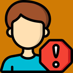 The error came out icon