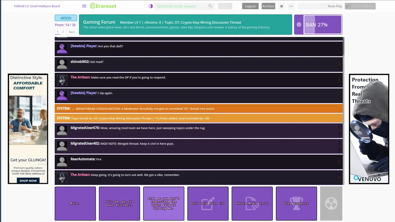 Erareset: Rogue Forum Screenshot 10