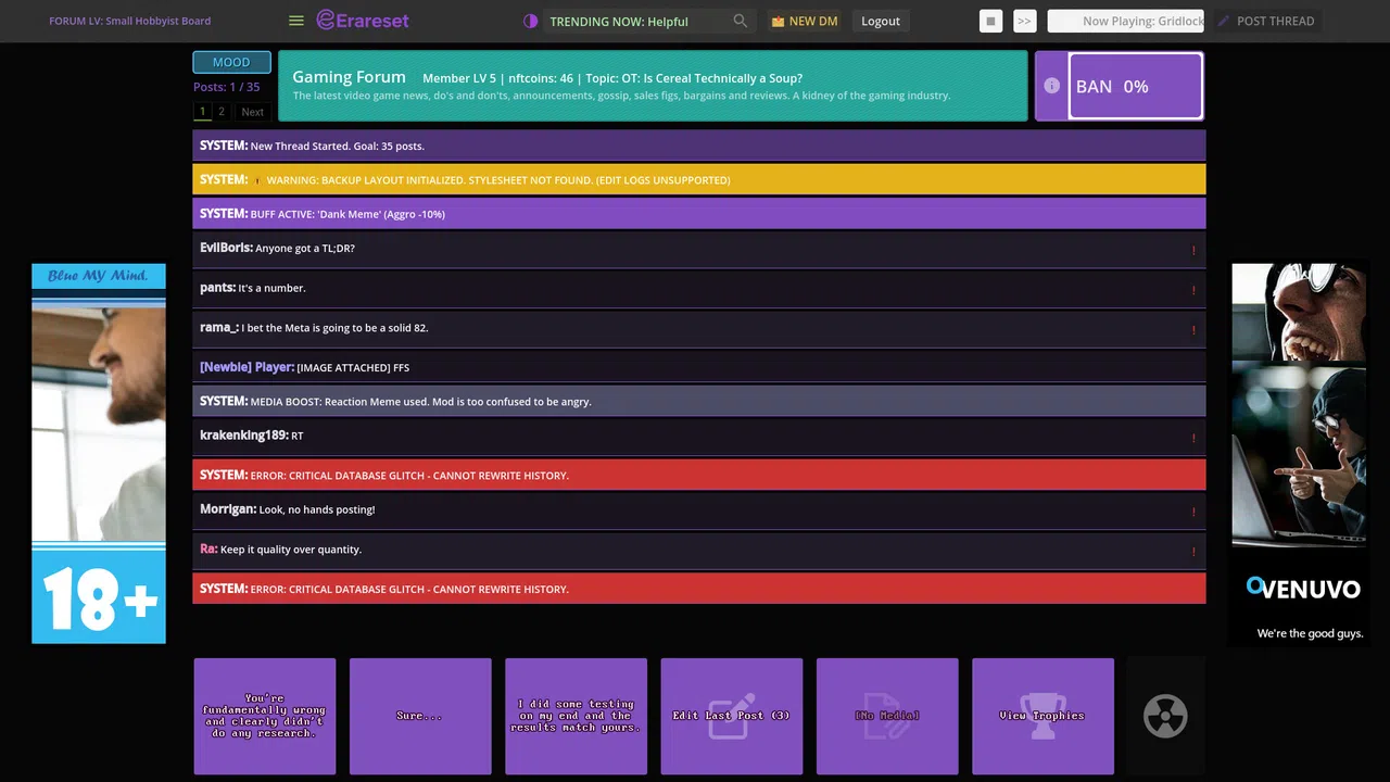 Erareset: Rogue Forum Screenshot 3