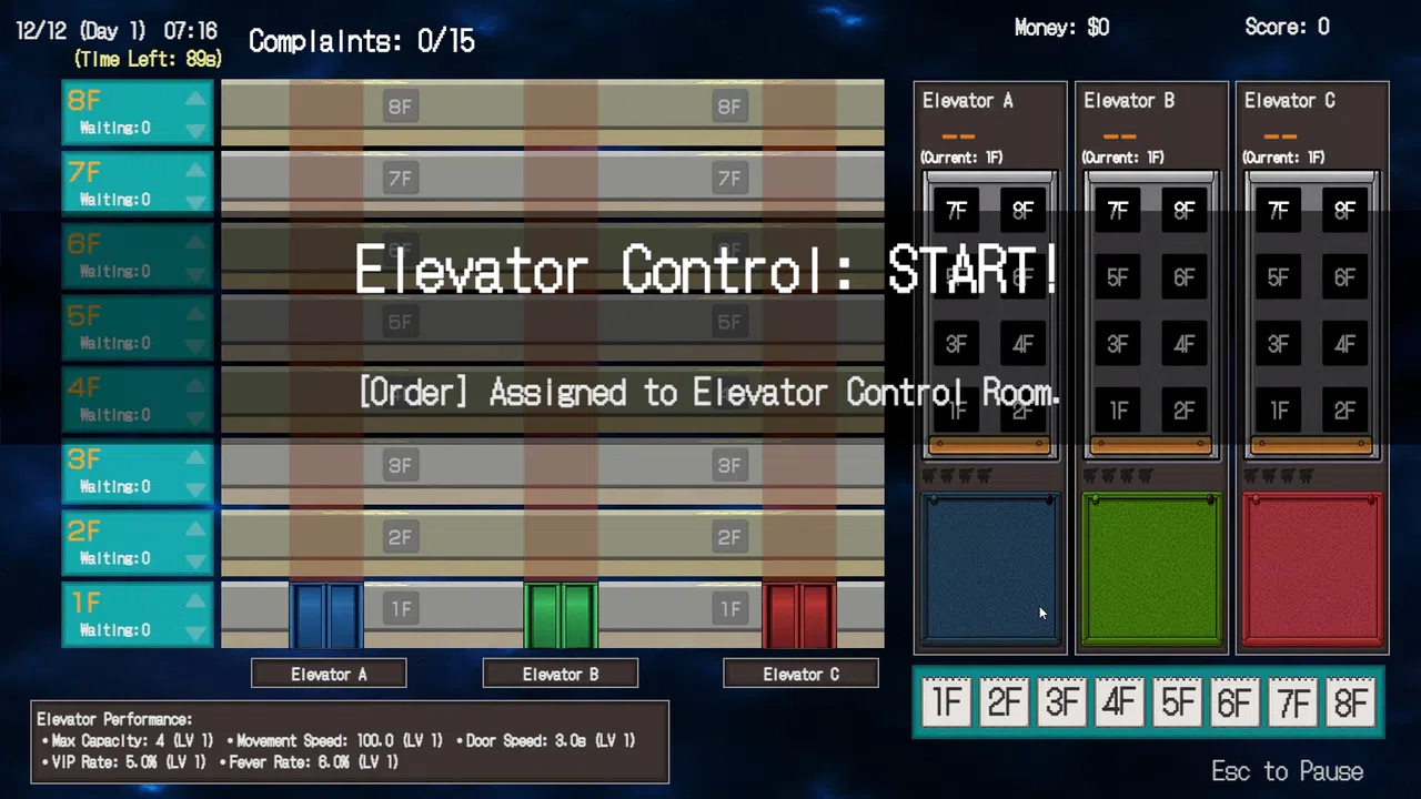 'In You We Trust, Not Algorithms' ~Newbie Matsumoto's Manual Elevator Operation with Sticky Notes~ Screenshot 1