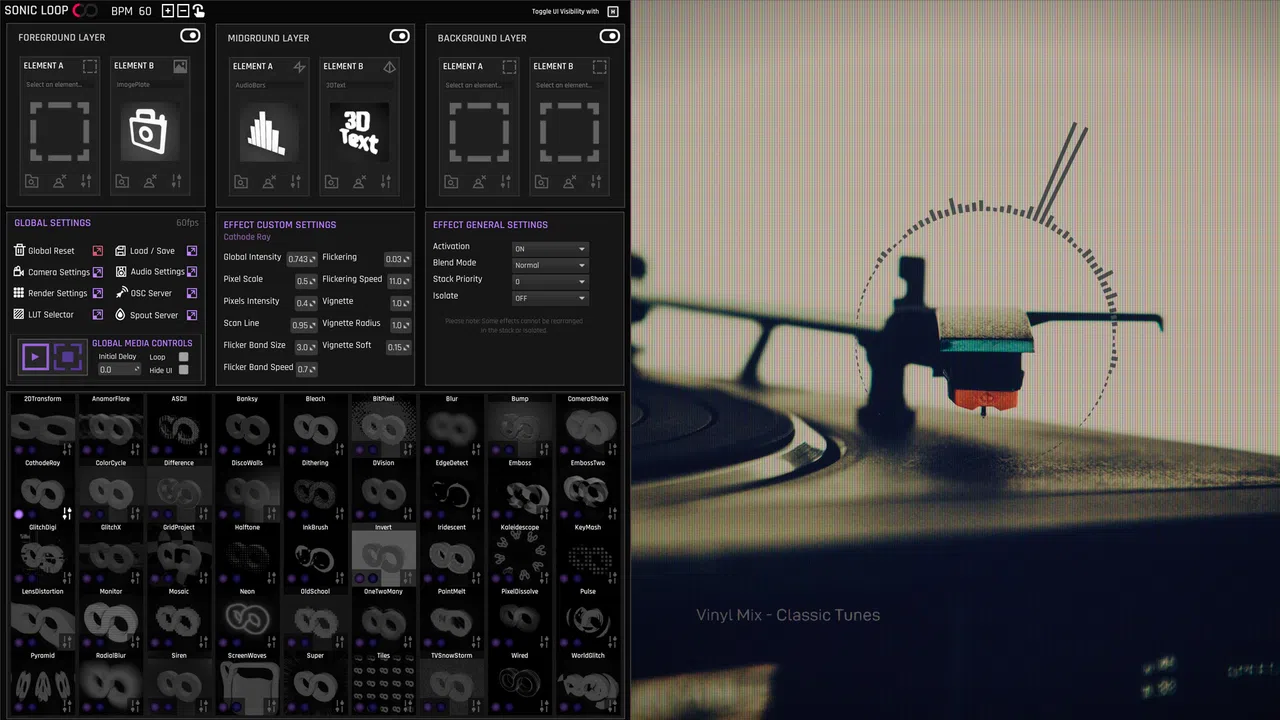 SonicLoop - Realtime VJ content creator for streaming, music videos and live performance Screenshot 2