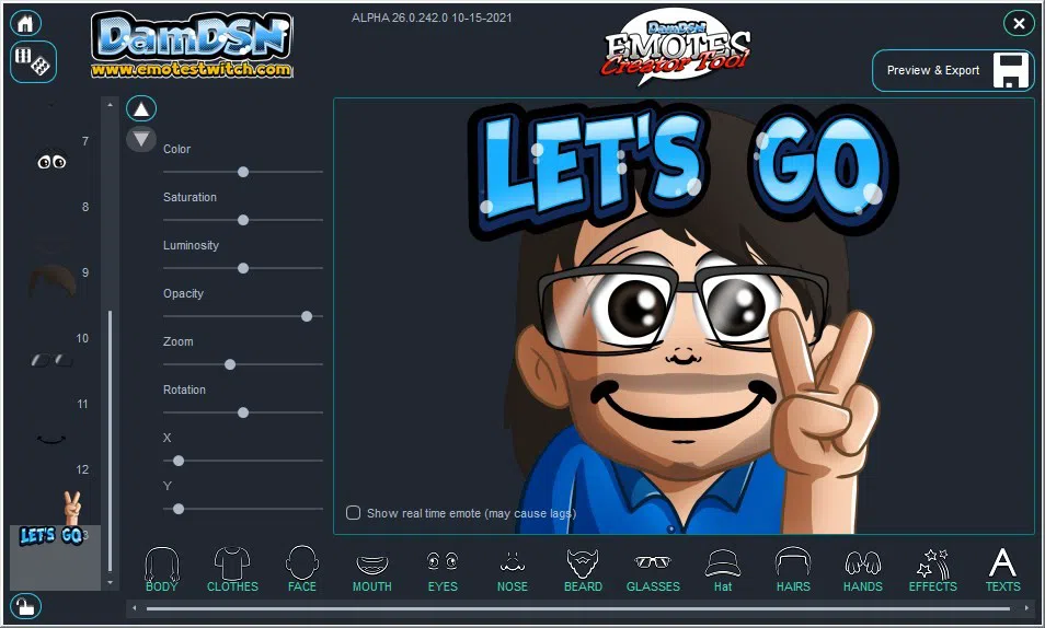 Emotes Creator Tool Screenshot 0