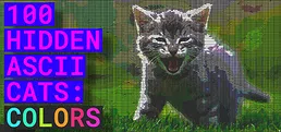 100 Hidden ASCII Cats: Colors