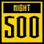 Total 500 cities connected in night mode icon