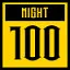 Total 100 cities connected in night mode icon