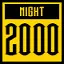  Total 2000 cities connected in night mode icon