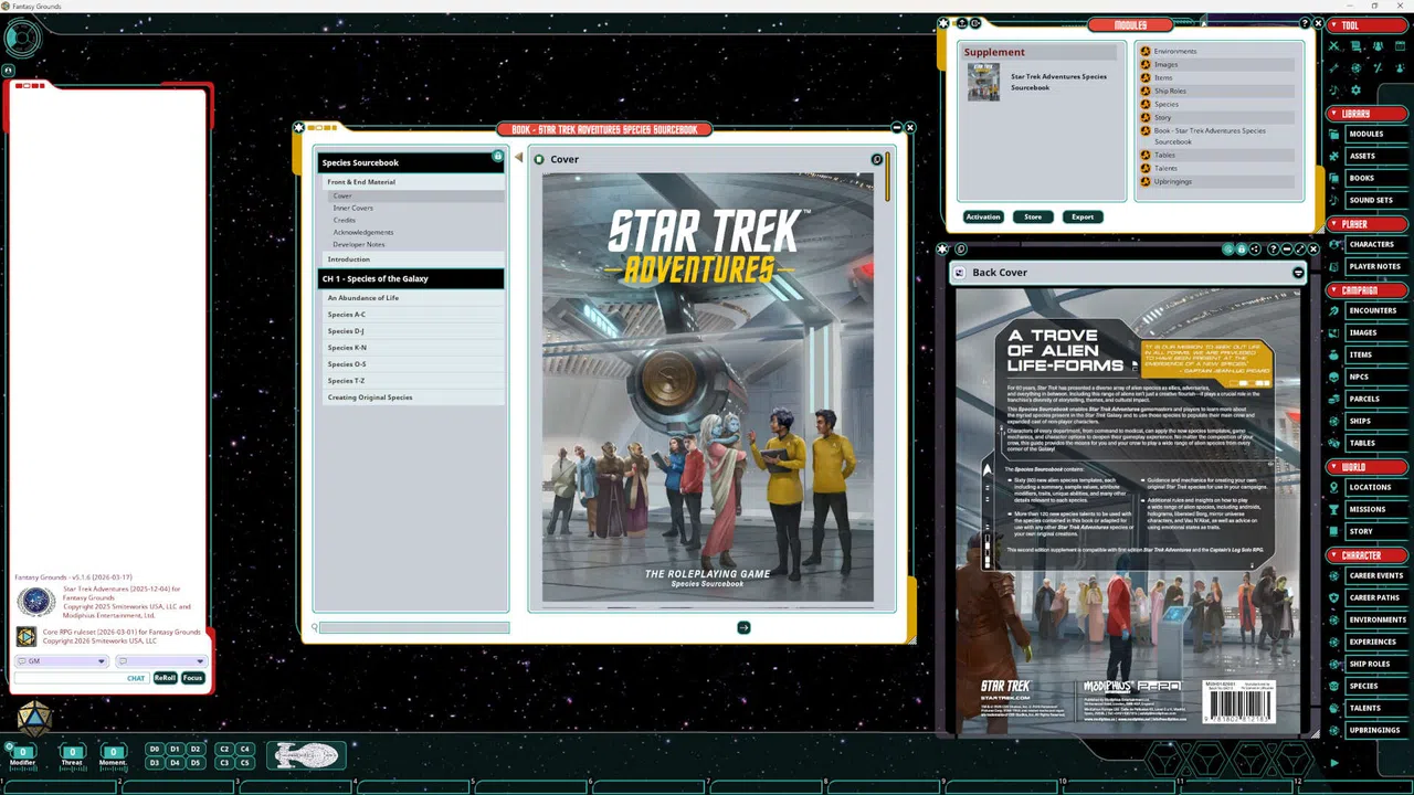 Fantasy Grounds - Star Trek Adventures - Second Edition - Species Sourcebook Screenshot 3