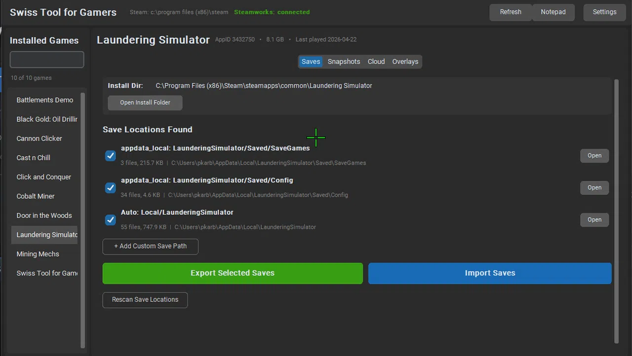 Swiss Tool for Gamers Screenshot 2