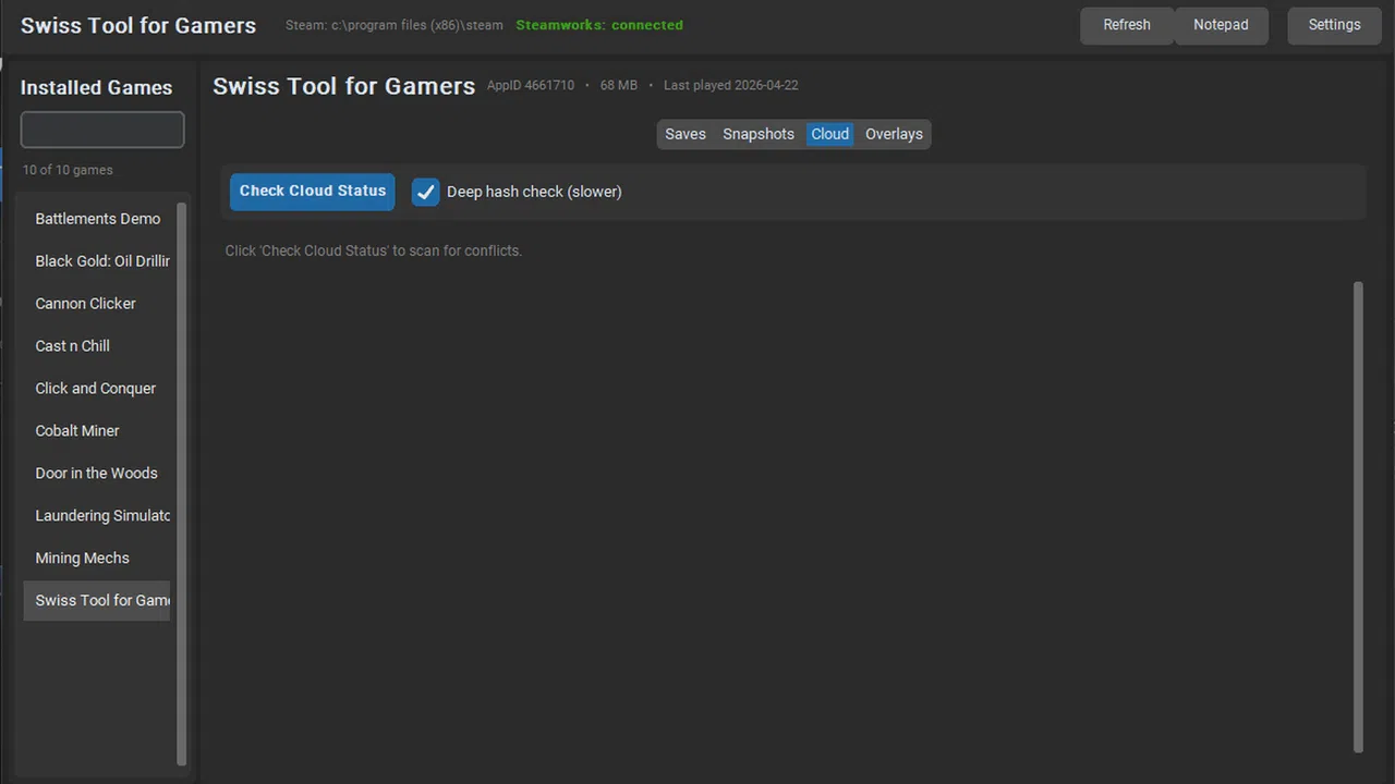 Swiss Tool for Gamers Screenshot 0