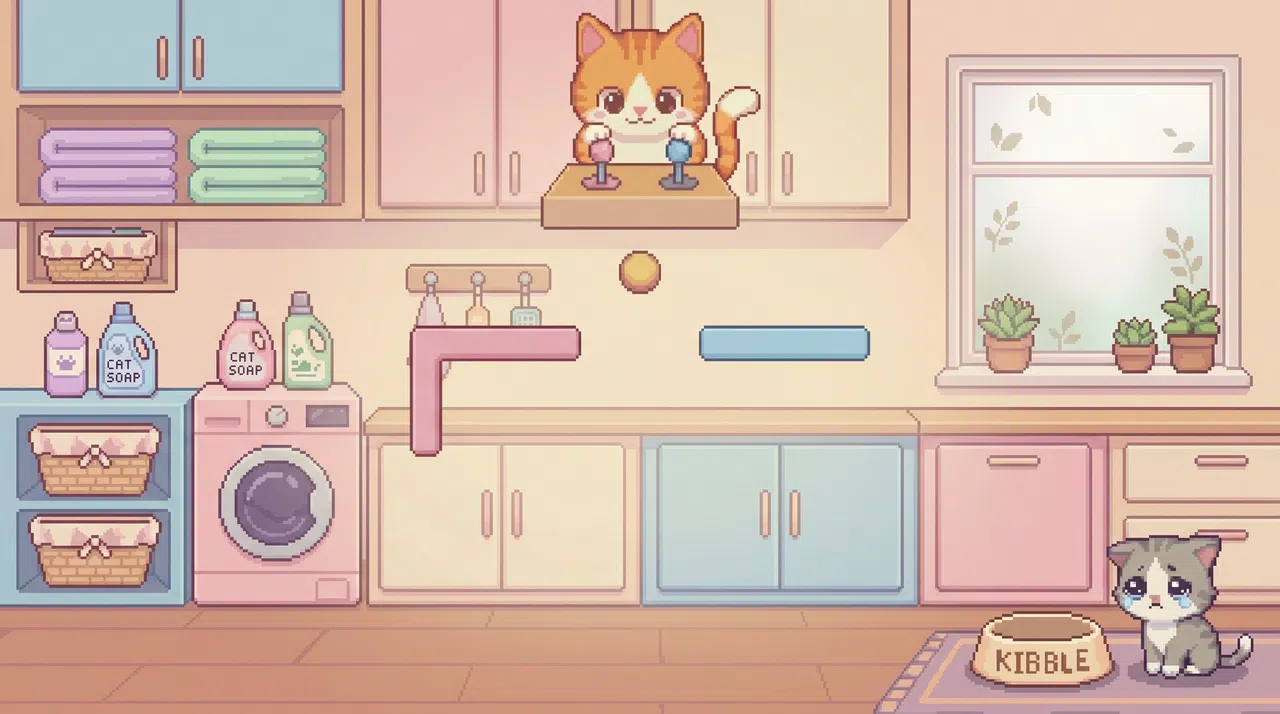 Feed the Cat: Gravity Puzzle Screenshot 1
