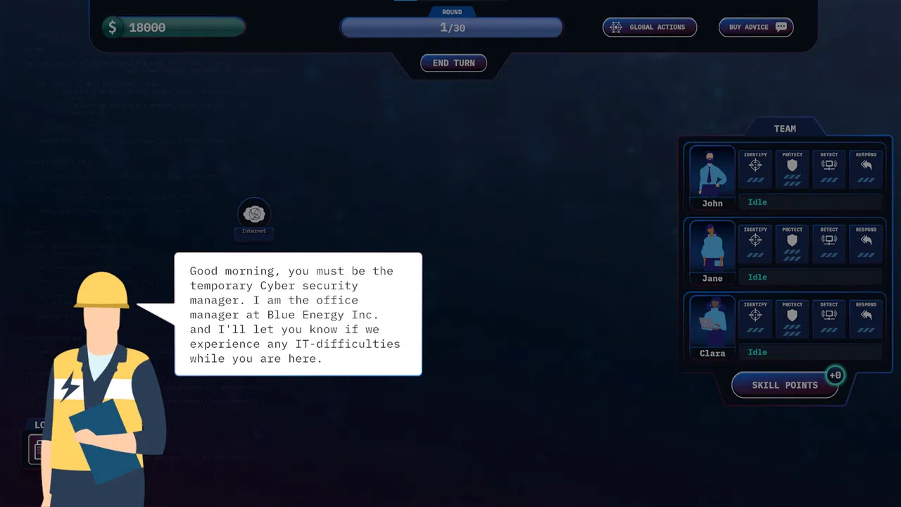RxB - Cyber security management game Screenshot 1