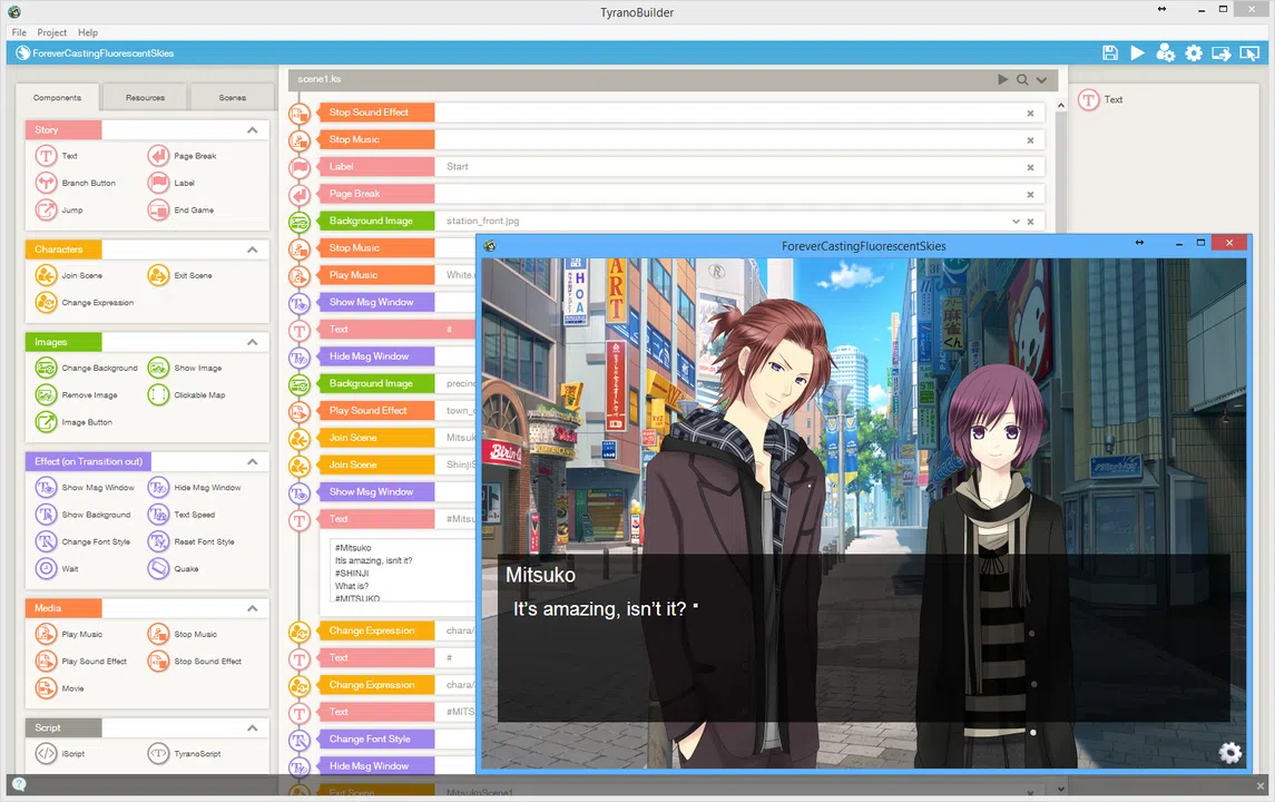 TyranoBuilder Visual Novel Studio Screenshot 1