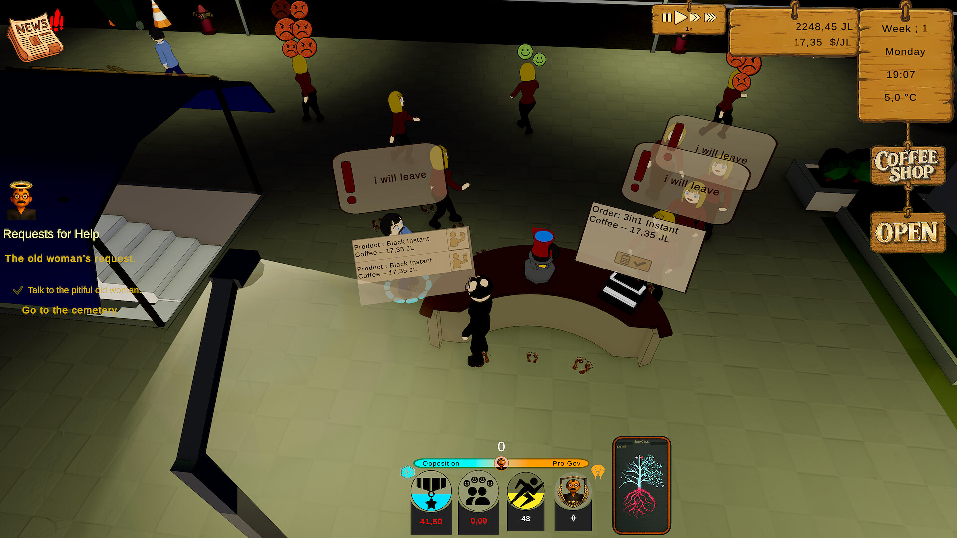 Life in Jasskia: a Coffee Shop Demo Screenshot 1