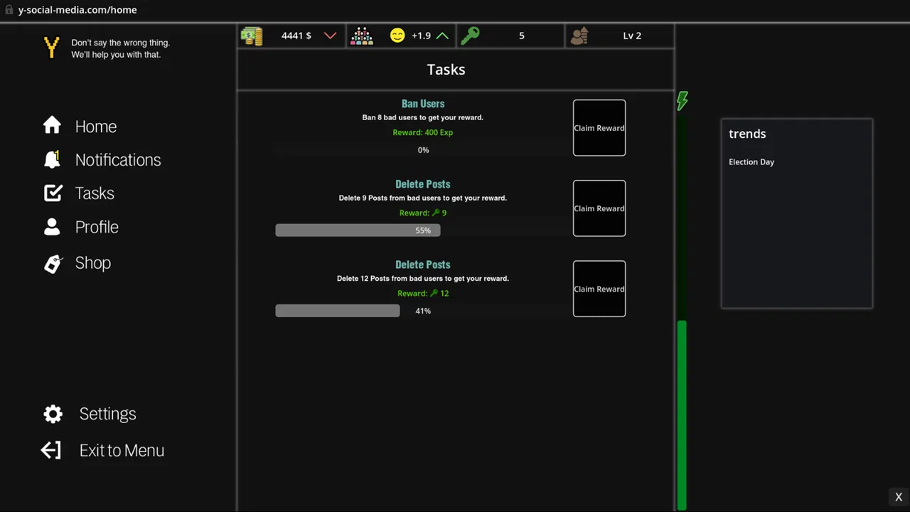 Y: Solo Mod Simulator Screenshot 2