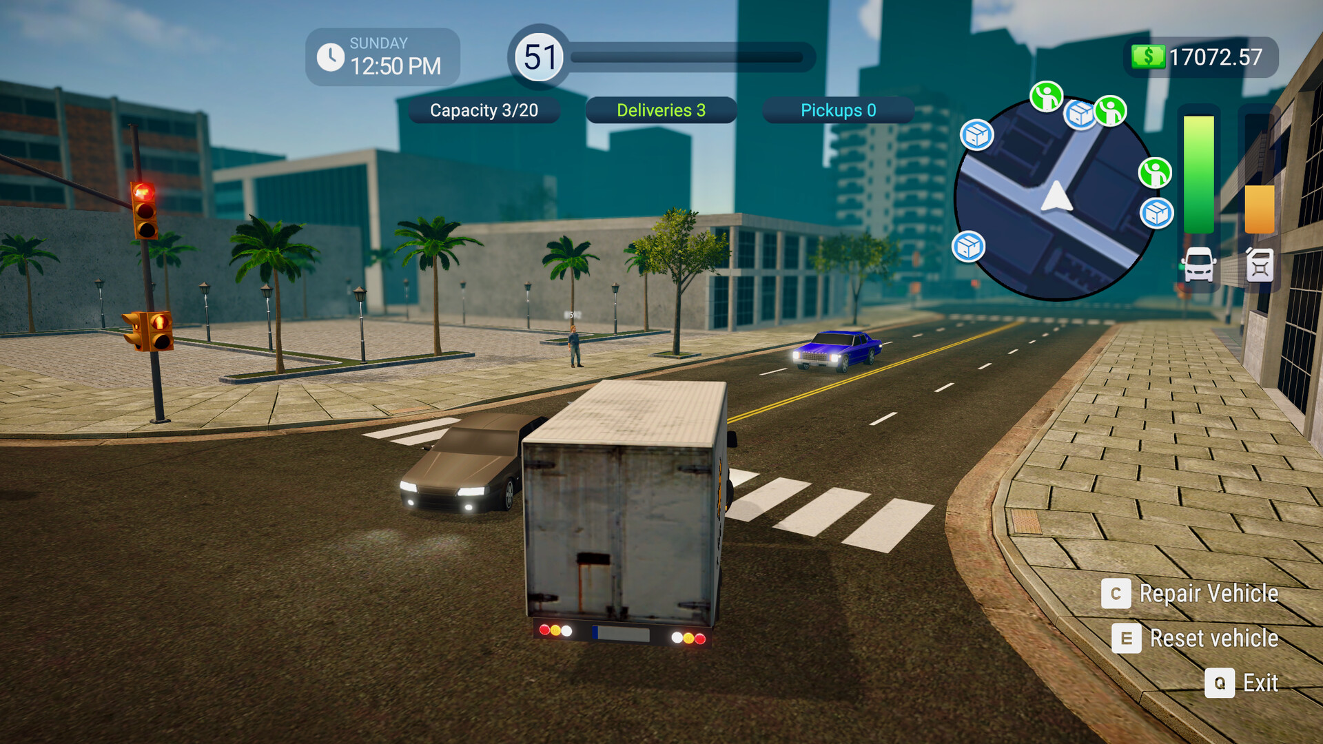 Parcel Delivery Simulator Demo Screenshot 1