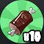 Pick up 10 pieces of meat icon