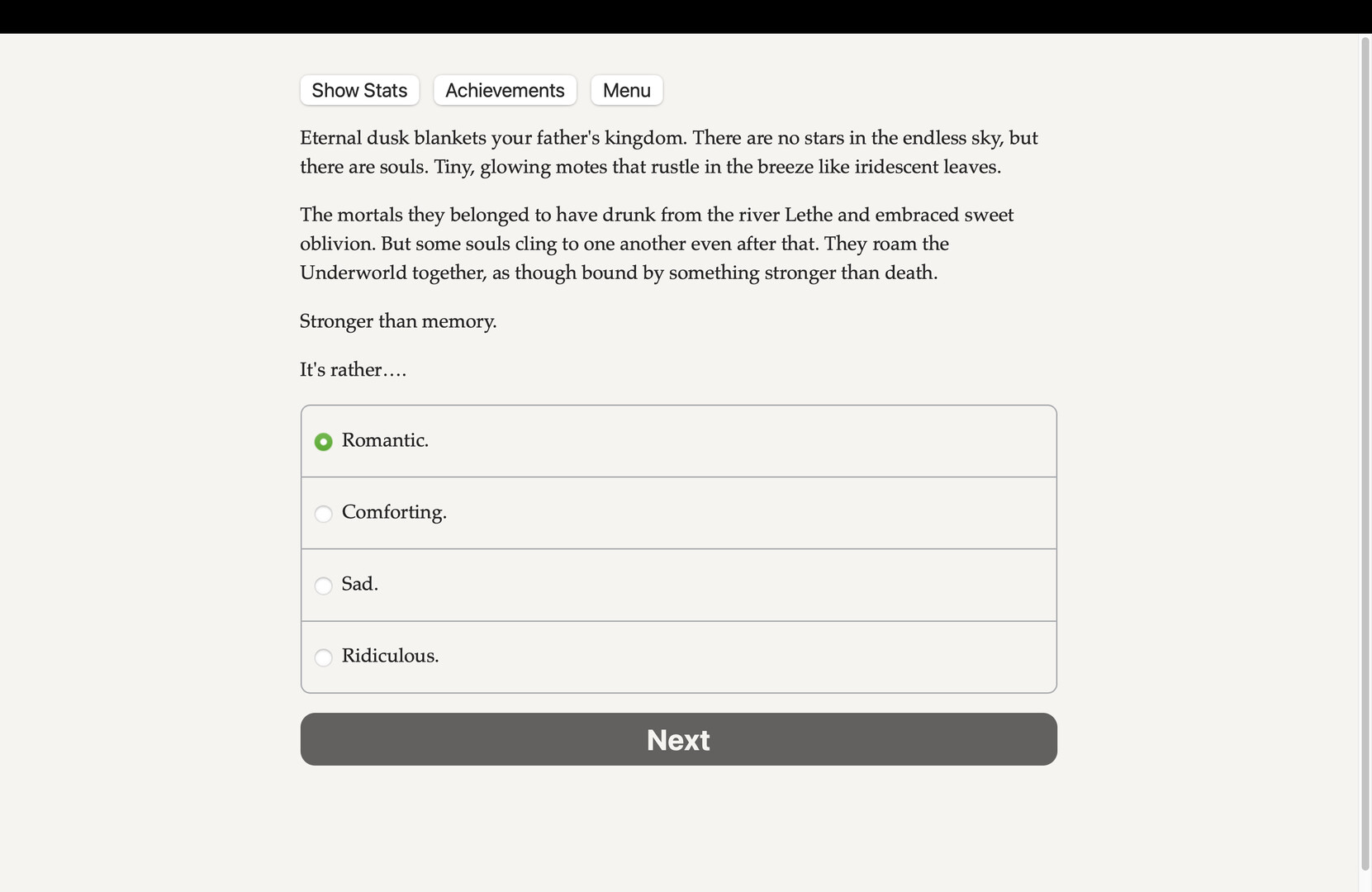 Hearts in Hades: Divine Passion Screenshot 1