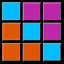 3 Colors - 5 Rows (Silver) icon