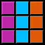 3 Colors - 4 Rows (Silver) icon