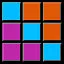 3 Colors - 5 Rows (Gold) icon