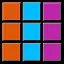 3 Colors - 4 Rows (Gold) icon