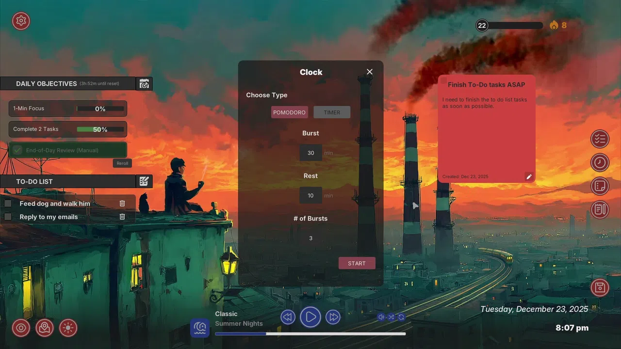FocusScape: Lofi Productivity Screenshot 4
