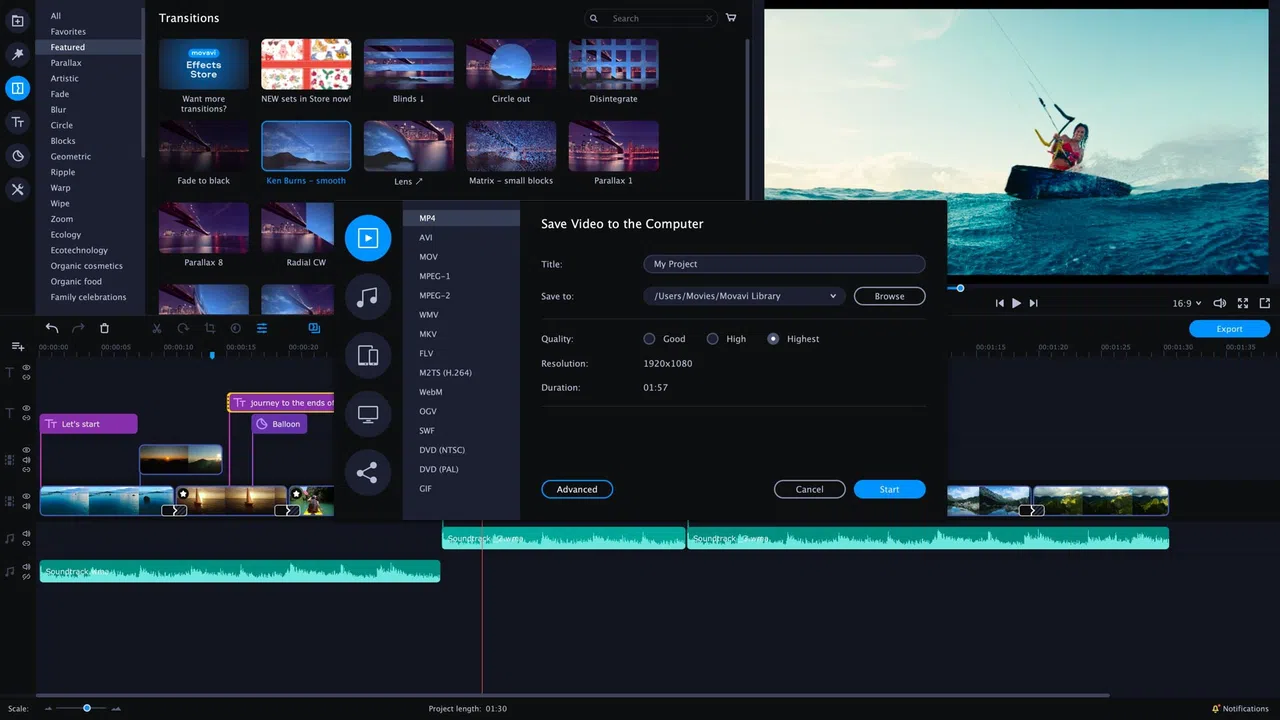 Movavi Video Editor Plus 2020 - Video Editing Software Screenshot 4