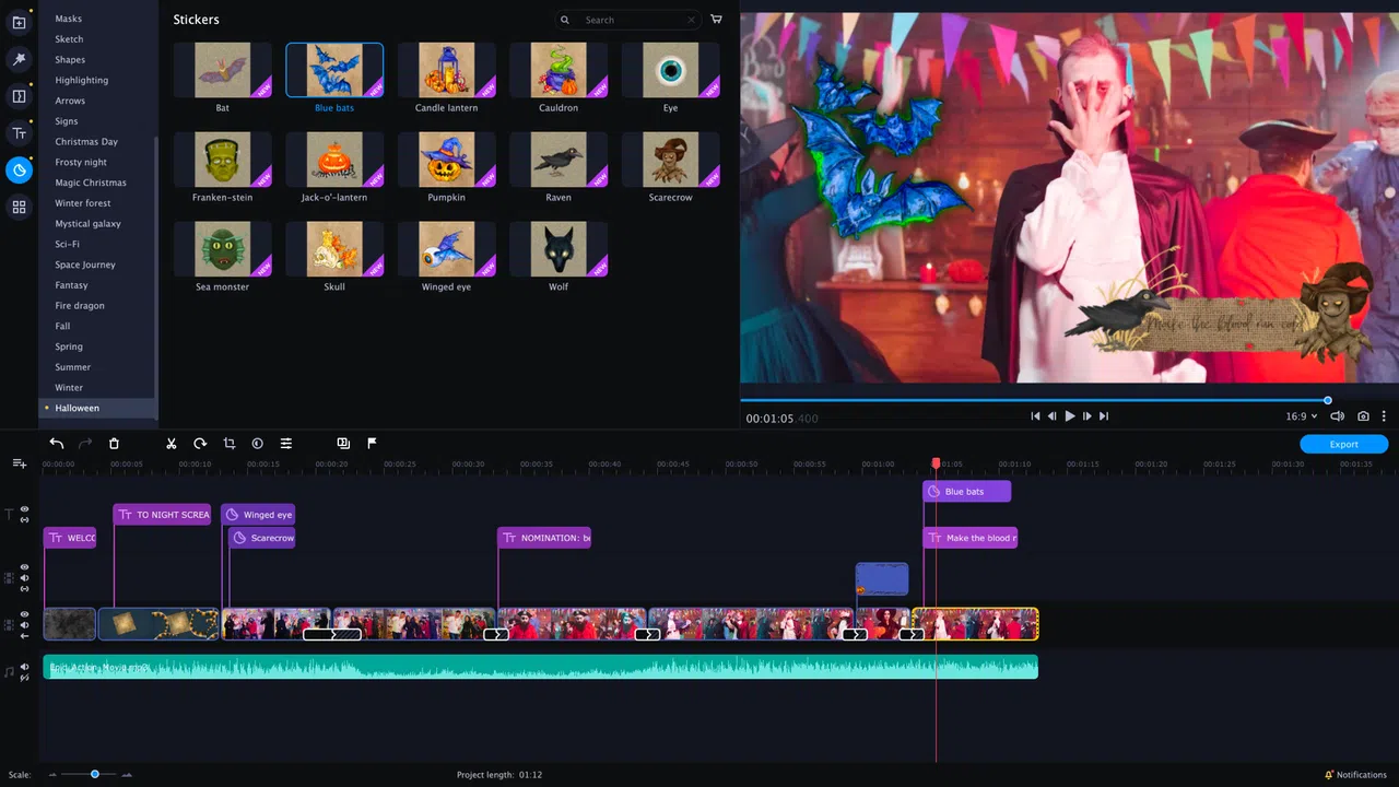 Movavi Video Editor Plus 2020 Effects - Halloween Pack Screenshot 4