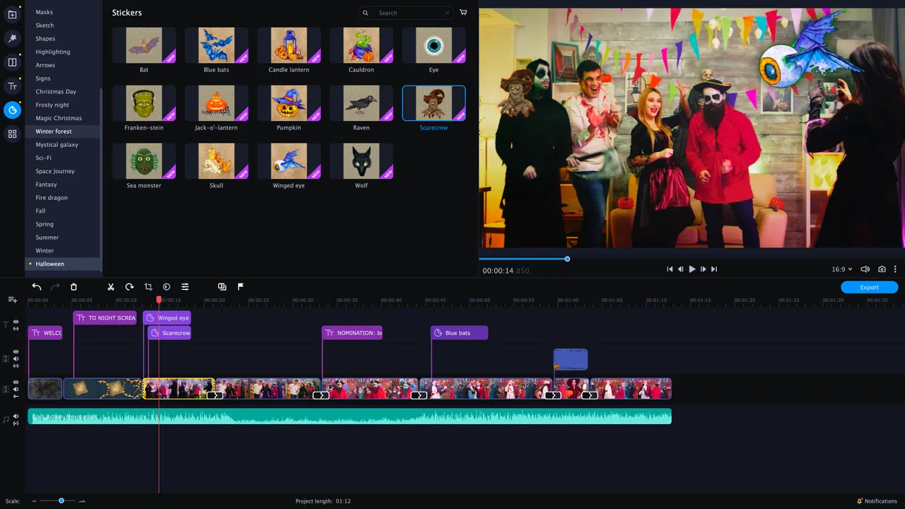Movavi Video Editor Plus 2020 Effects - Halloween Pack Screenshot 1
