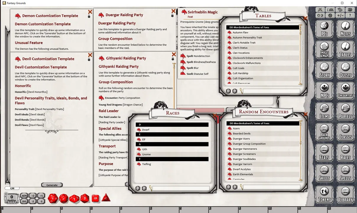 Fantasy Grounds - D&D Mordenkainen's Tome of Foes Screenshot 2