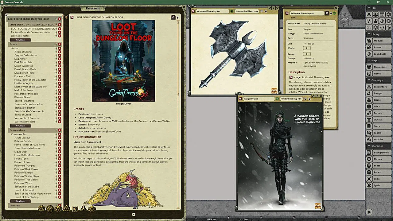Fantasy Grounds - Loot Found on the Dungeon Floor Screenshot 0