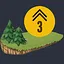 Three moves up icon