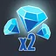 6 gems per turn icon