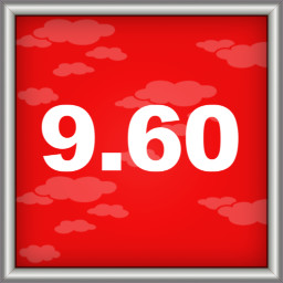 100 meters in 9.6 seconds icon