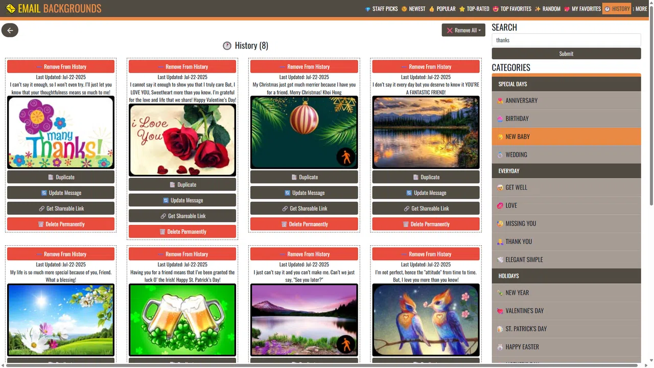 Email Backgrounds & Stationery Screenshot 4