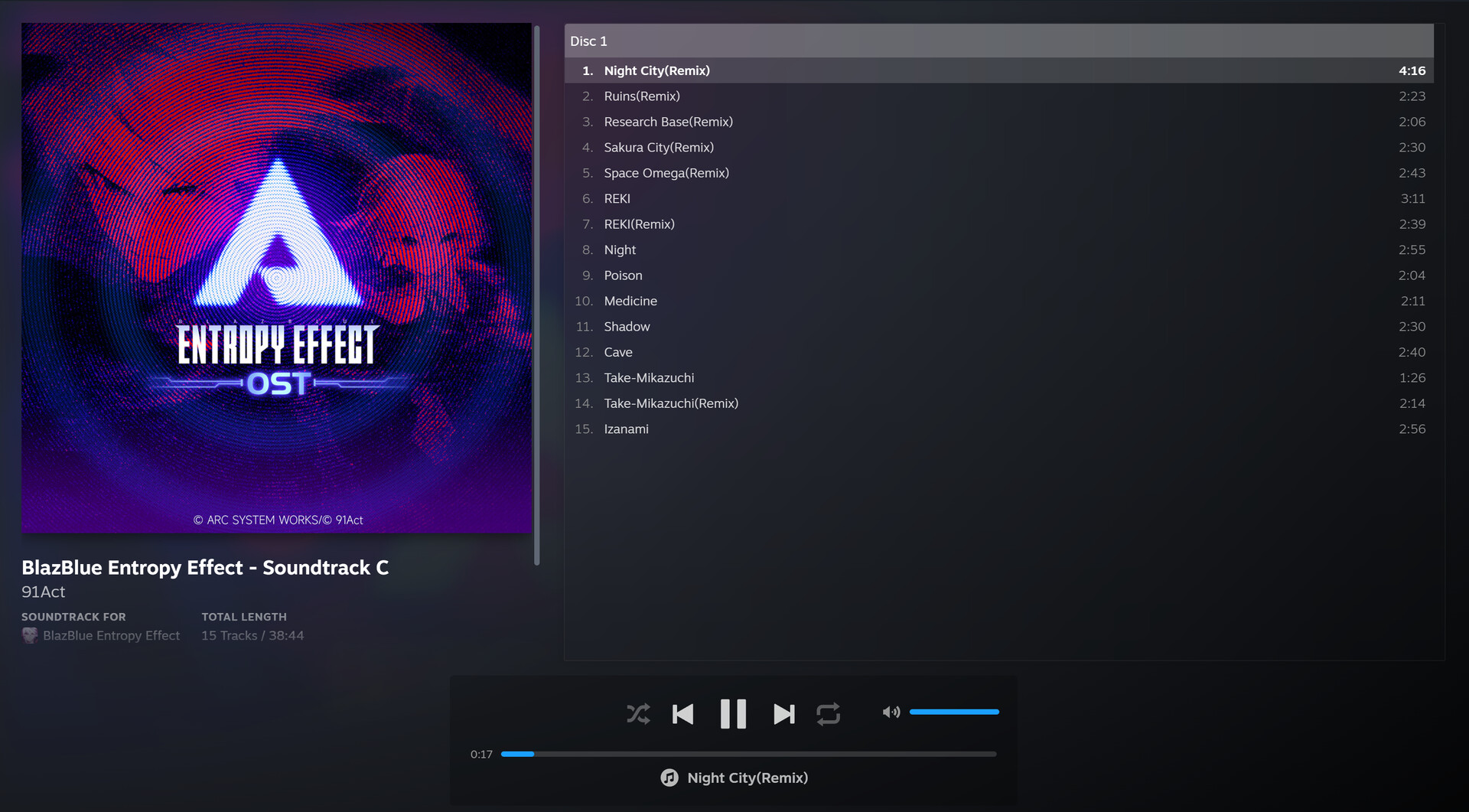 BlazBlue Entropy Effect - Soundtrack C Screenshot 1