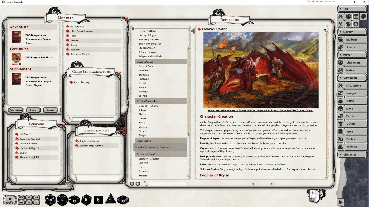 Fantasy Grounds - D&D Dragonlance: Shadow of the Dragon Queen Screenshot 2