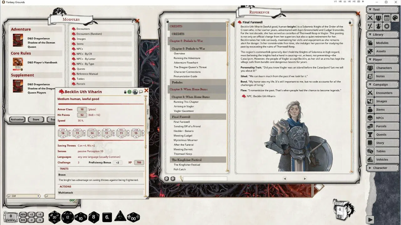 Fantasy Grounds - D&D Dragonlance: Shadow of the Dragon Queen Screenshot 3