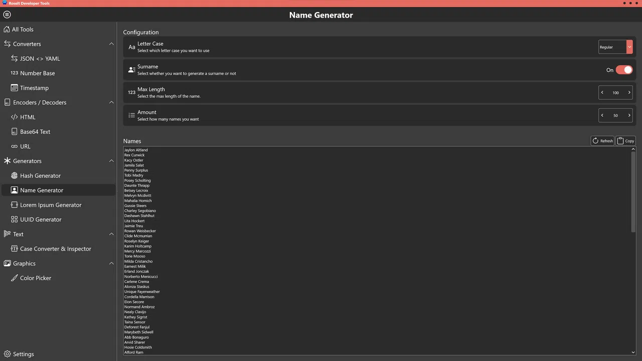 Roselt Developer Tools Screenshot 4