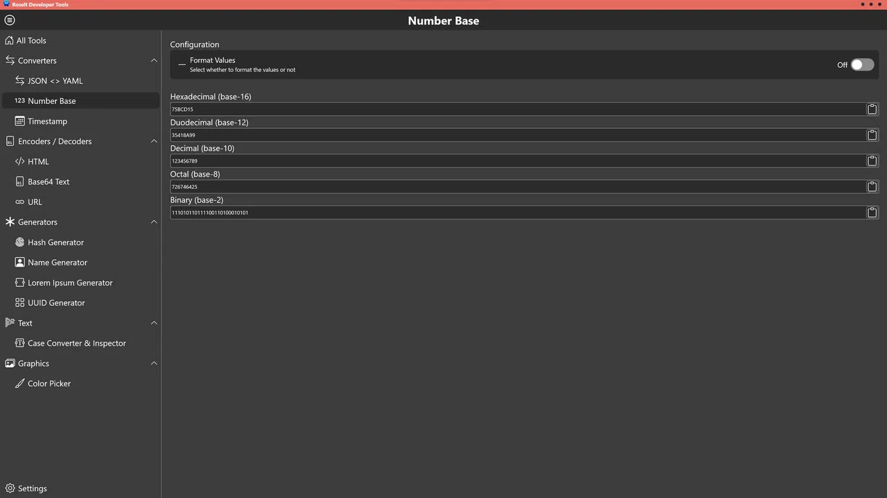 Roselt Developer Tools Screenshot 3