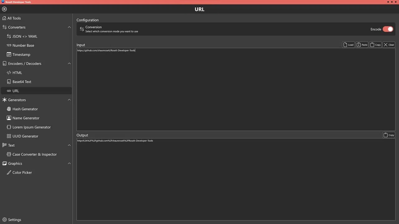 Roselt Developer Tools Screenshot 2