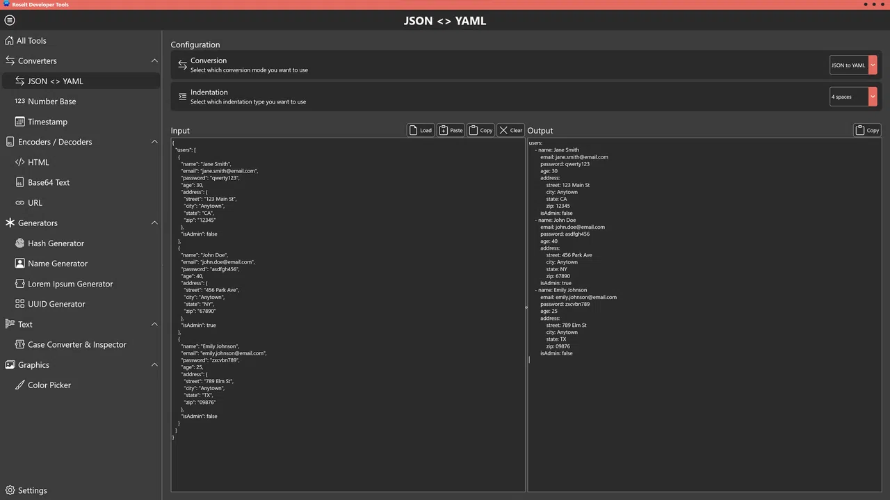Roselt Developer Tools Screenshot 5