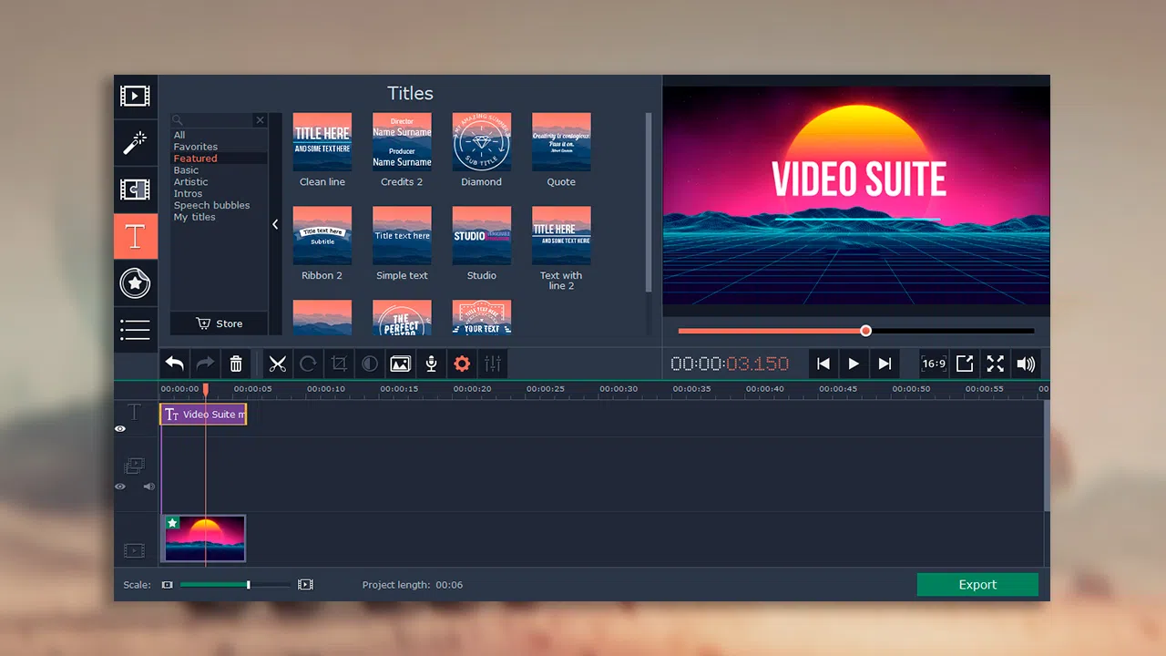 Movavi Video Suite 17 - Video Making Software - Video Editor, Video Converter, Screen Capture, and more Screenshot 1