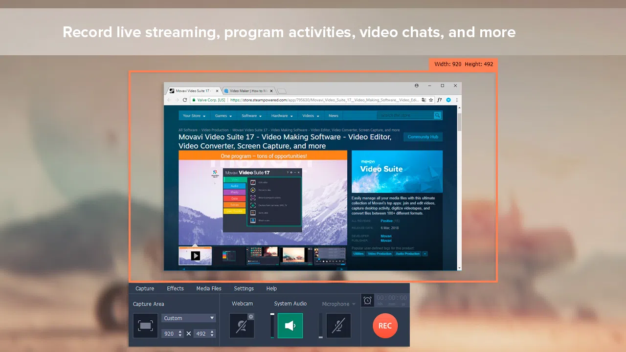 Movavi Video Suite 17 - Video Making Software - Video Editor, Video Converter, Screen Capture, and more Screenshot 4