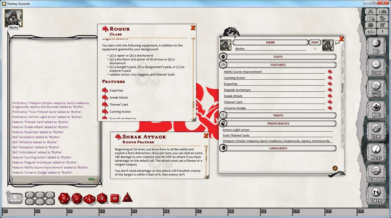 Fantasy Grounds - D&D Rogue Class Pack Screenshot 3
