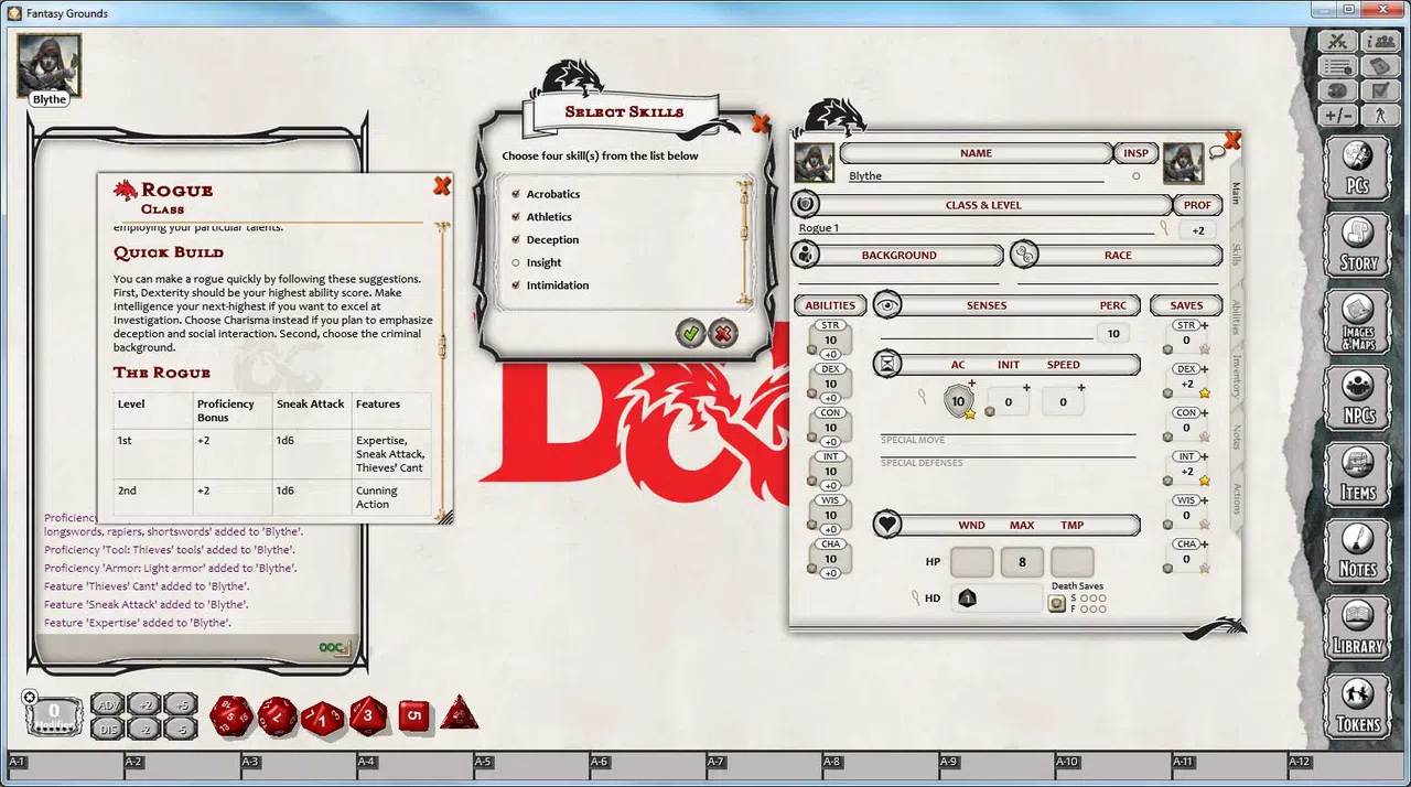 Fantasy Grounds - D&D Rogue Class Pack Screenshot 2