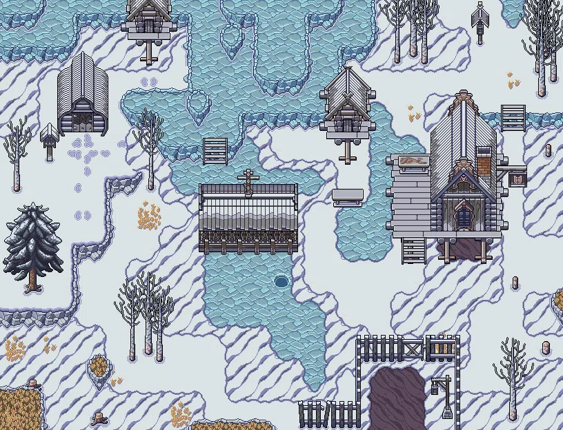 RPG Maker MZ - Legends of Russia - Winter Village Tiles Screenshot 2