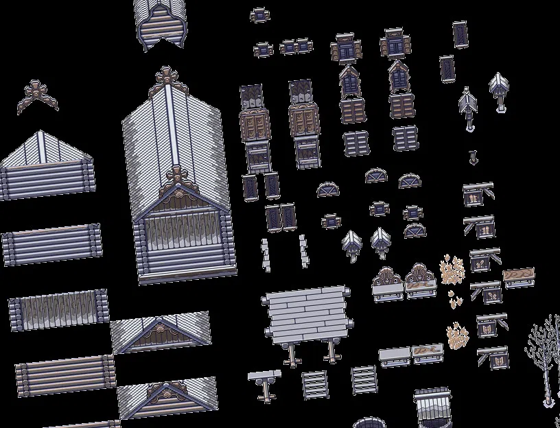 RPG Maker MZ - Legends of Russia - Winter Village Tiles Screenshot 4
