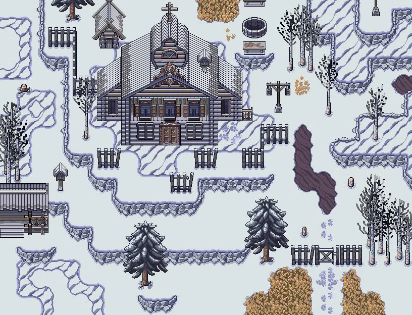 RPG Maker MZ - Legends of Russia - Winter Village Tiles Screenshot 1